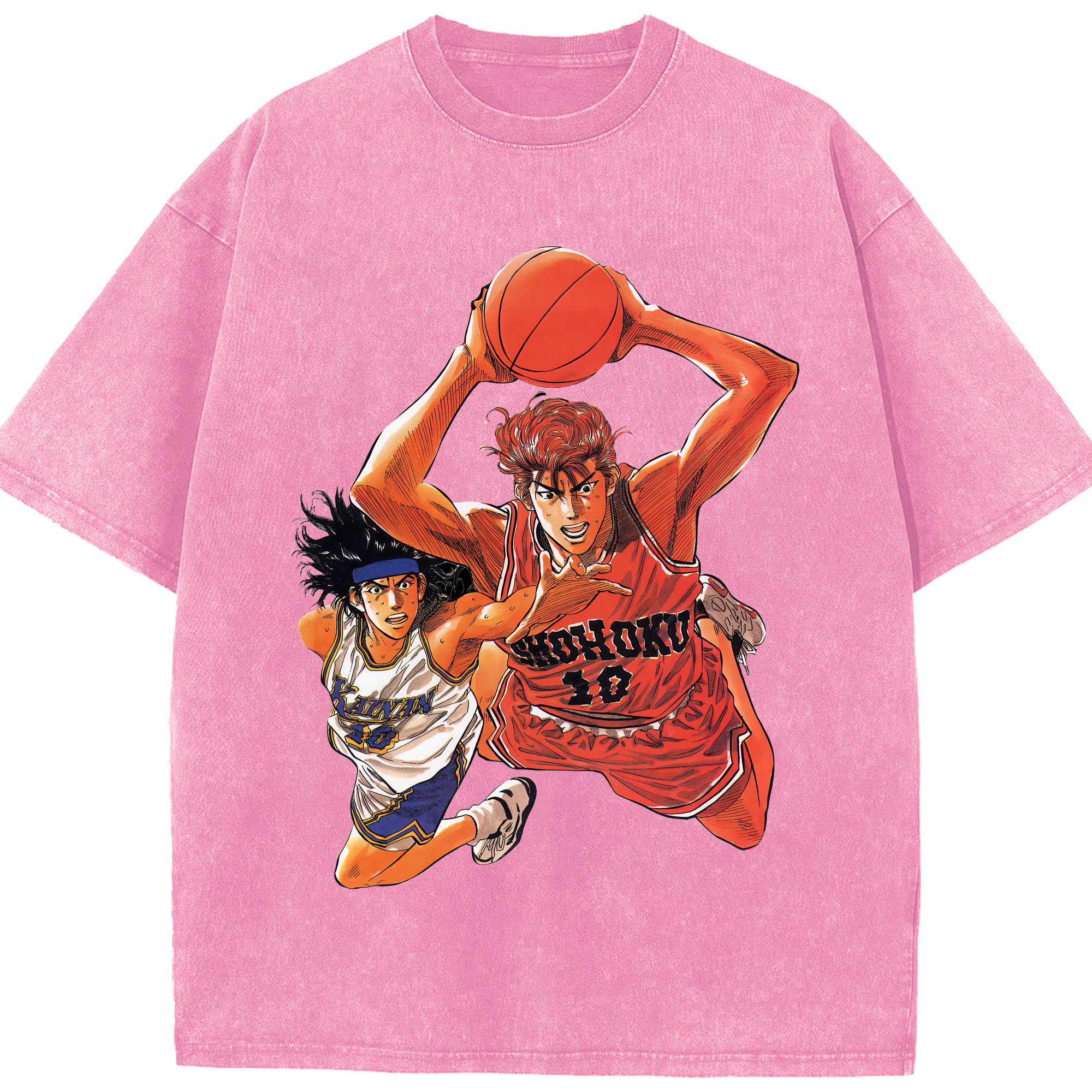 （画像用） SLAM DUNK／スラムダンク 綿100% ヴィンテージ風 半袖Tシャツ（フロントプリント）